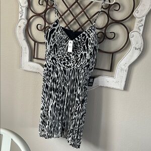 Black and White Animal Print Dress